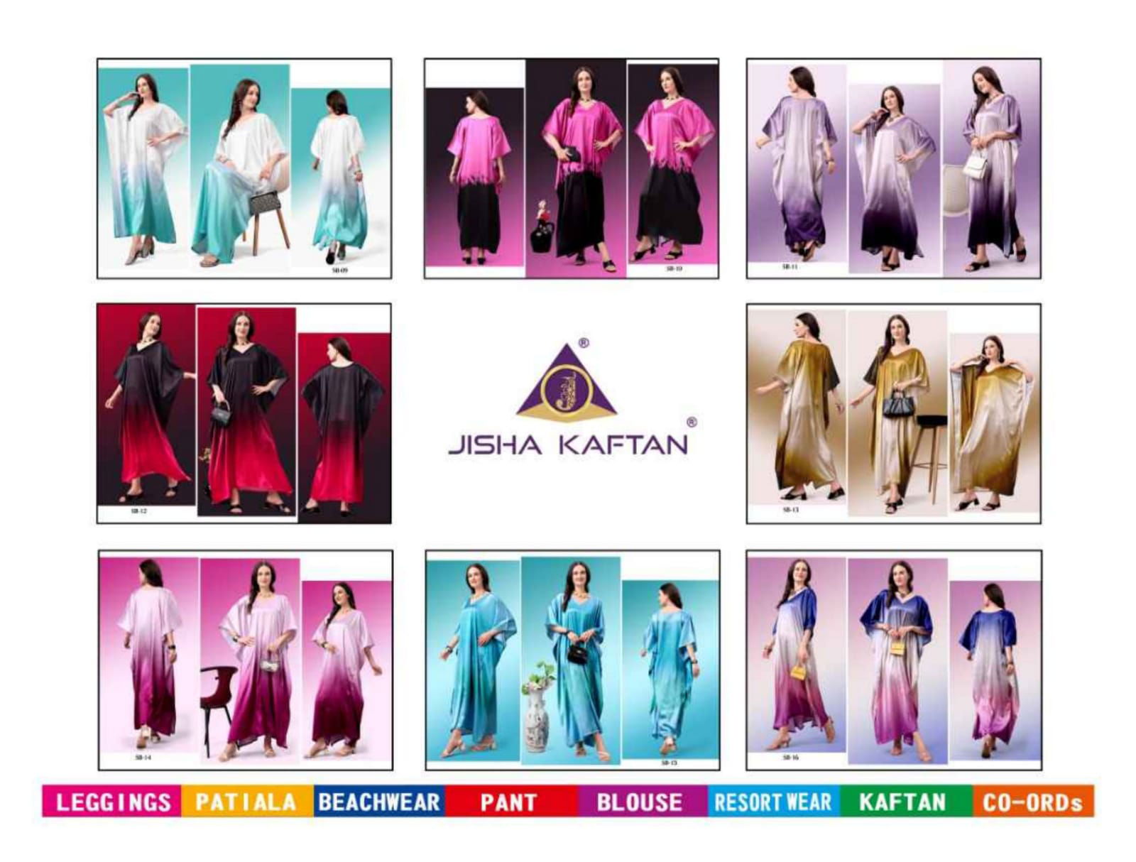 Jisha Satin Breeze Vol 2 Poly Japan Satin Kaftan Suppliers In India